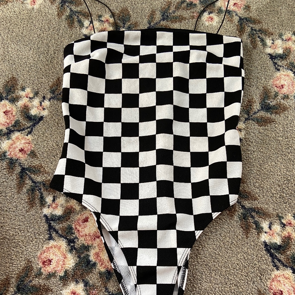 Forever 21 Checkered Body Suit